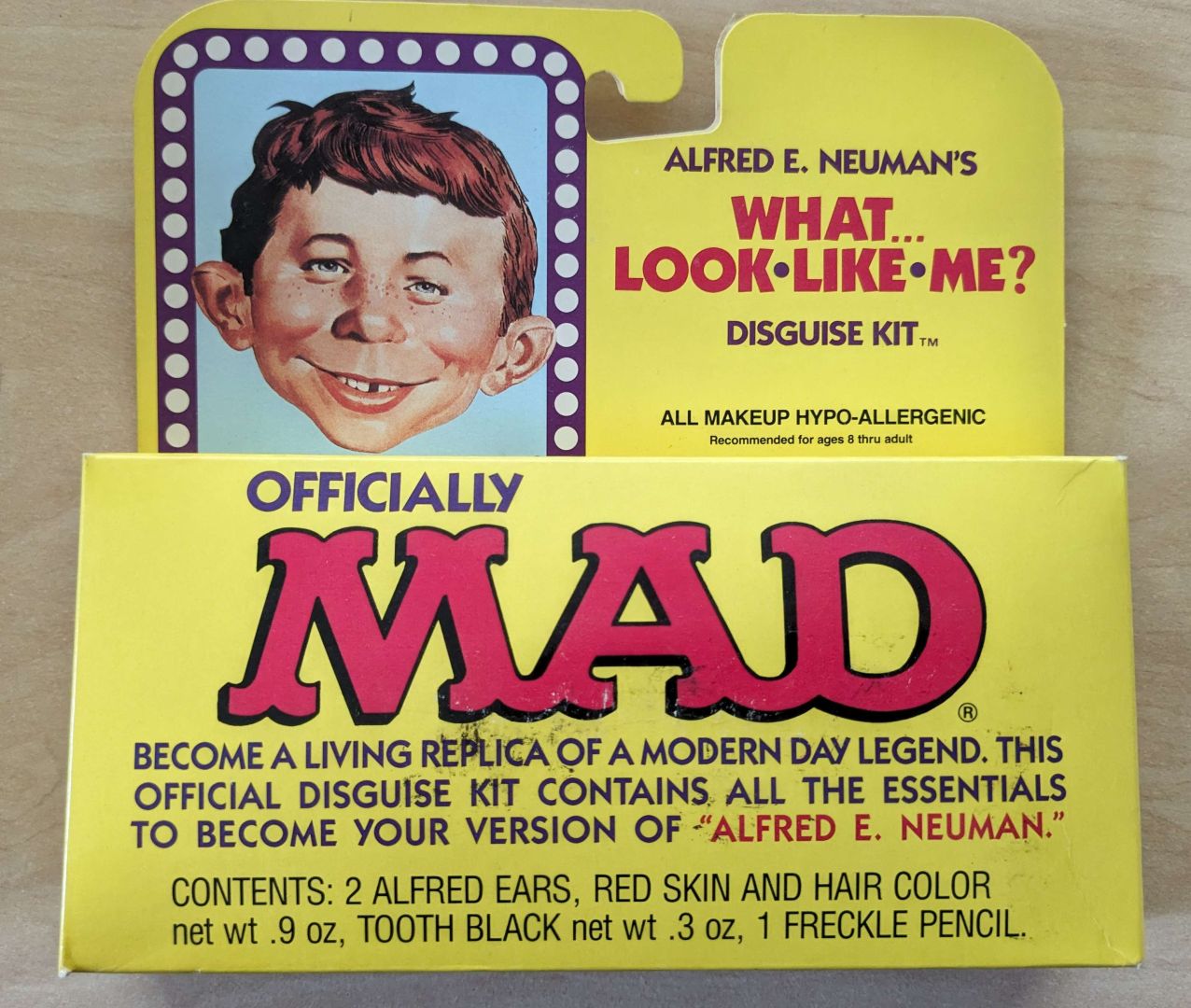 Original MAD Magazine Disguise Kit 1987 – Alfred E. Neuman Costume Set Mint in Box (USD 40.00)
