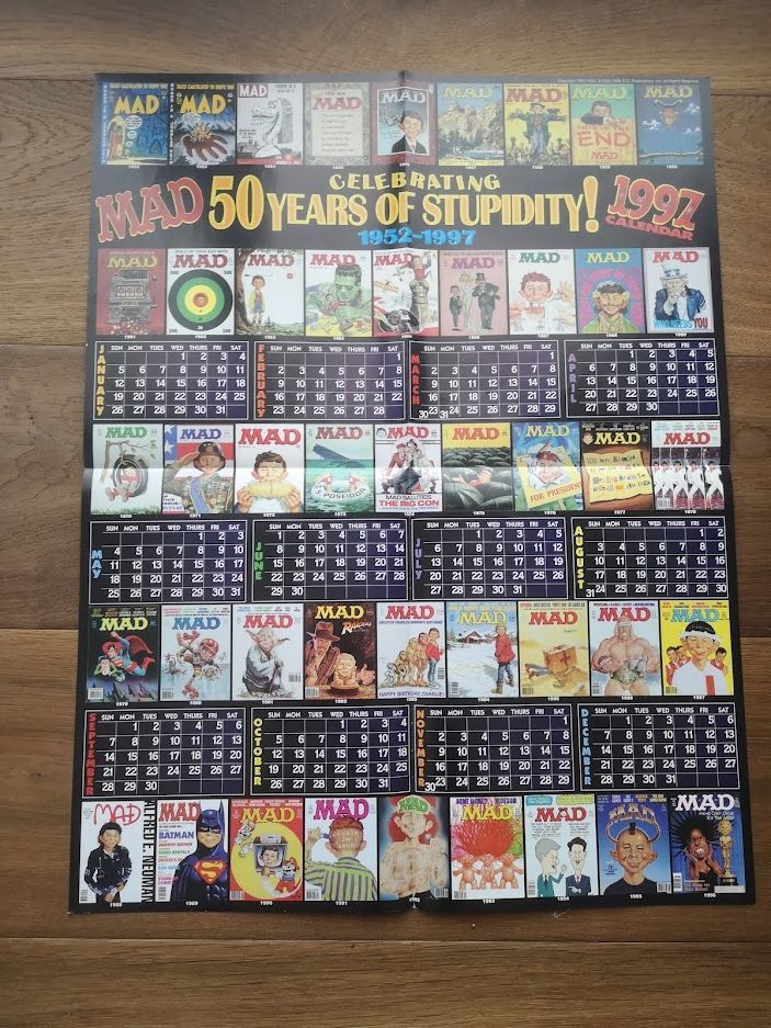 MAD Magazine 1997 Poster Calendar - 50 Years of Stupidity (USD 10.00)