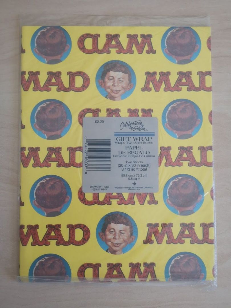 Vintage MAD Magazine Alfred E. Neuman Gift Wrap Sealed (USD 15.00)