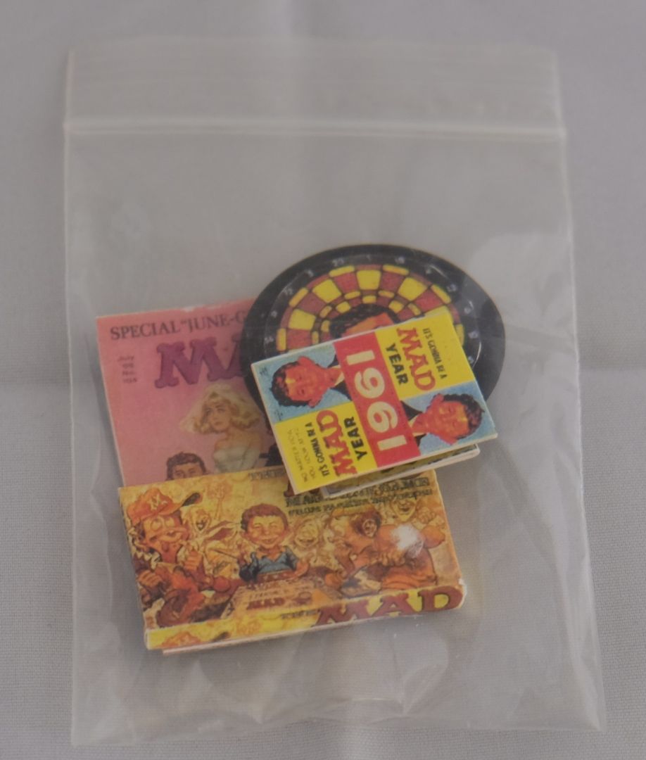 Miniature MAD Magazine & Board Game Dollhouse Accessories (USD 5.00)