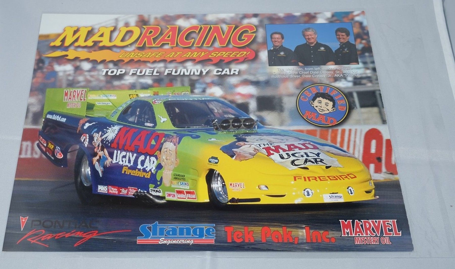 Vintage MAD Racing NHRA Promo Hero Cards - Creasy & Toliver Lot of 4 (USD 25.00)