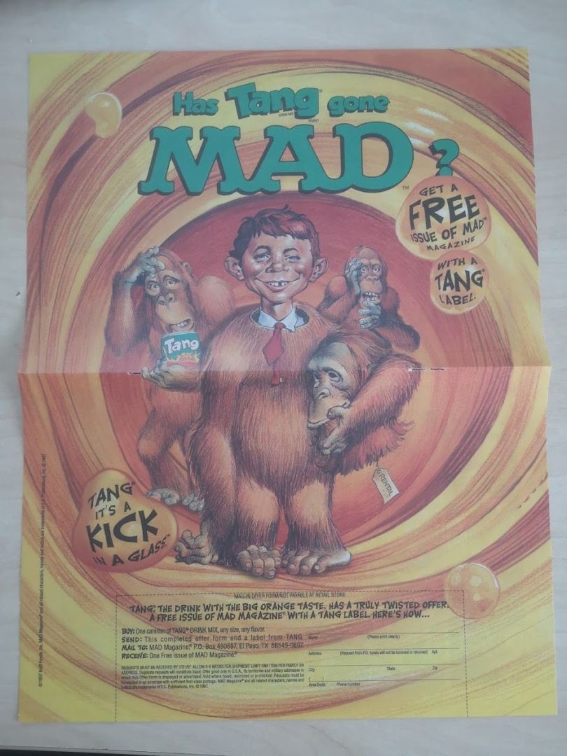 1997 MAD Magazine & Tang Promotional Insert Poster (USD 5.00)