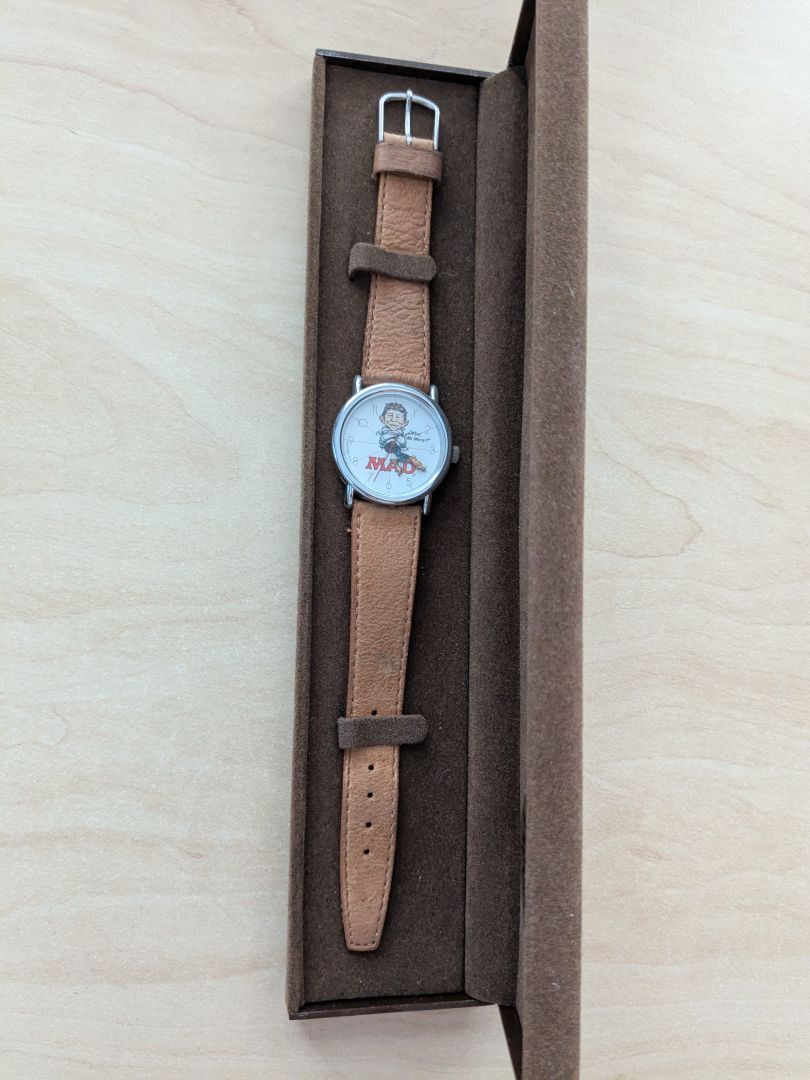 1987 MAD Magazine 35th Anniversary Watch Concepts Plus Leather Strap Boxed (USD 120.00)