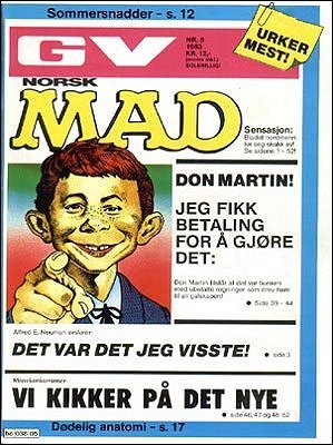 MAD Magazine #5 • Norway • 2nd Edition - Semic