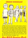 Image of Back cover of the Dutch MAD paperback "Het MAD Versier-Boek," featuring undressed versions of the cover characters and a humorous sales pitch about differing tastes.