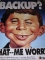Image of SyQuest Technology Promotional Poster w/ Alfred E. Neuman