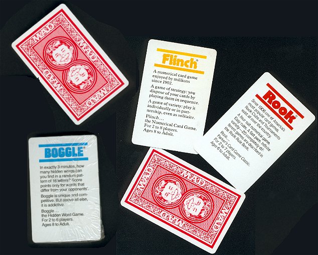 Card Games 'Rook' 'Flinch' 'Boggle' • USA
