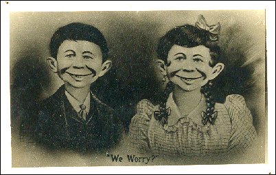 PostcardPre-MAD Alfred E. Neuman with Wife (dark) • USA