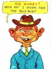 Image of Postcard Pre-MAD Alfred E. Neuman "I work for the Guv-Mint"