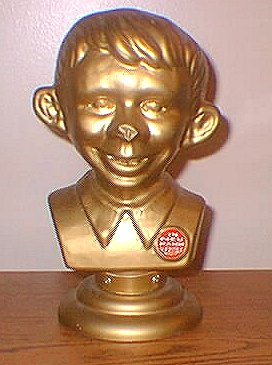 Bust Golden Alfred E. Neuman Plastic • Germany | MADtrash.com