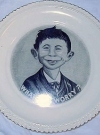 Image of Plate with Pre-MAD Alfred E. Neuman 'What Me Worry'