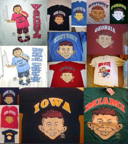 University / College T-Shirts with Alfred E. Neuman • USA