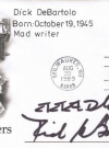 First Day Cover letter signed by Dick DeBartolo