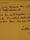 Thumbnail of Lenny Brenner - Original Handwritten & Signed Letter