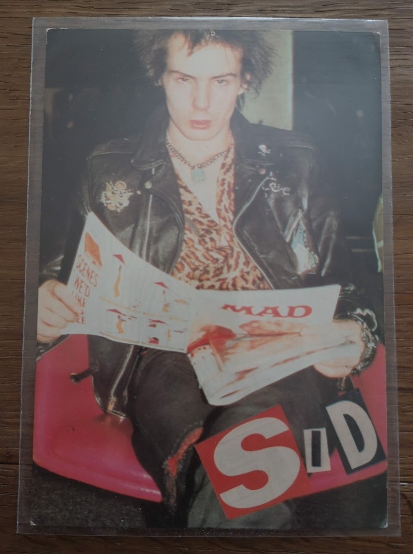Sid Vicious reads MAD Magazine Postcard • Italy