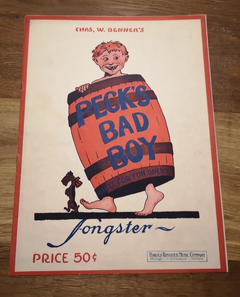 Chas W. Benner's Peck's MAD Boy Oversized Songster Book • USA