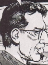 Image of Jeff Goldblum in "It's Depense Day", MAD #350, by Dick DeBartolo and Angelo Torres.
