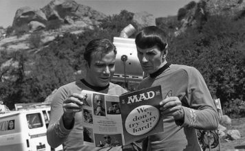 William Shatner and Leonard Nimoy reading MAD