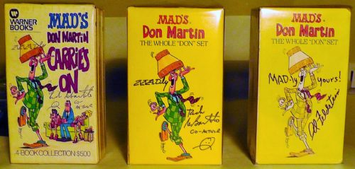 All three Don Martin paperback gift sets in a row