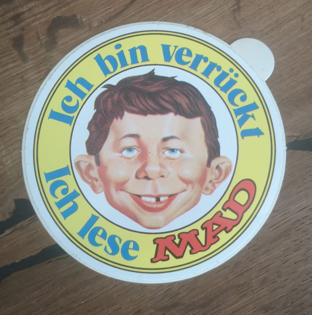 German MAD Sticker Yellow
